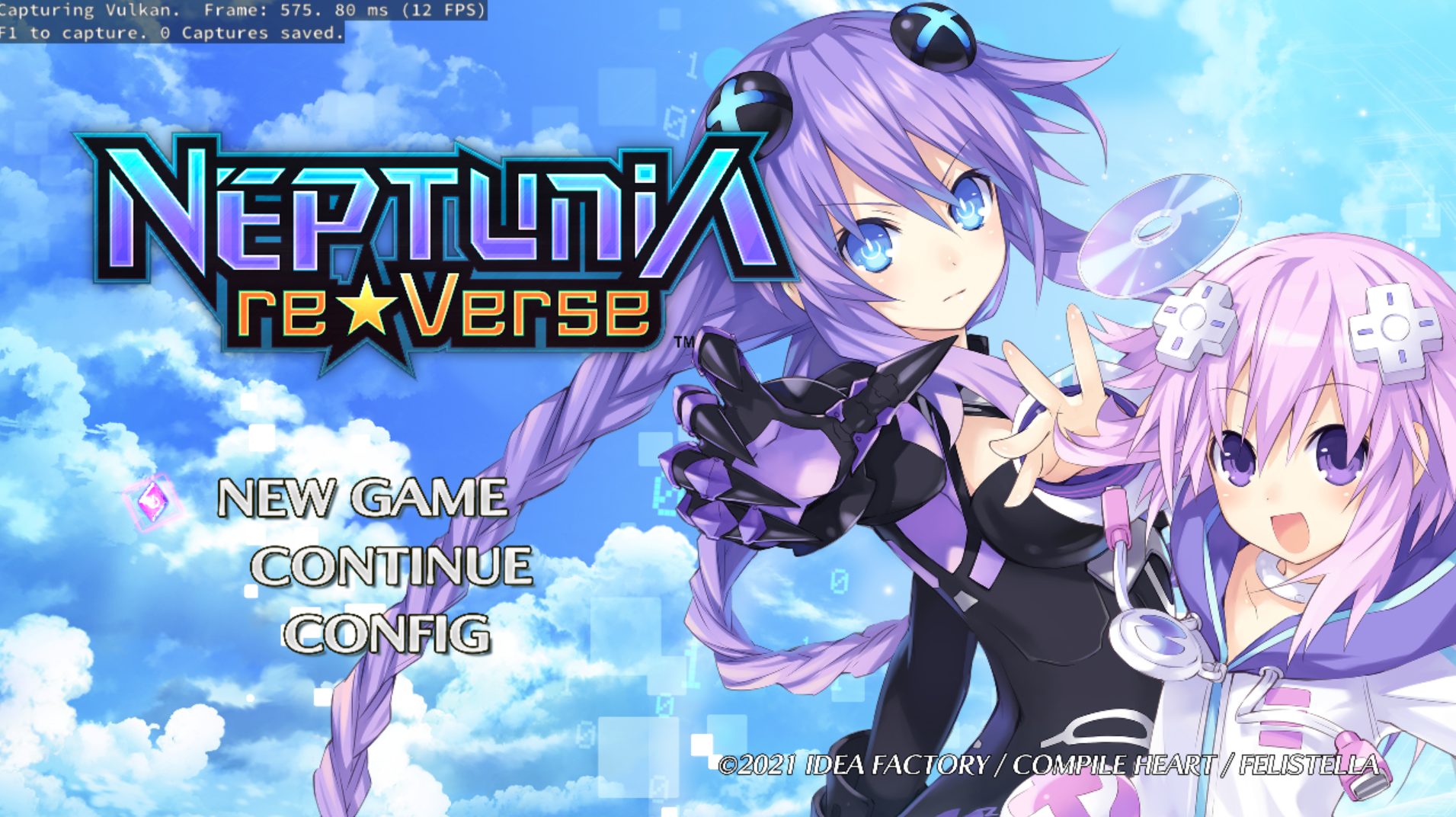 Neptunia ReVerse running in KytyPS5